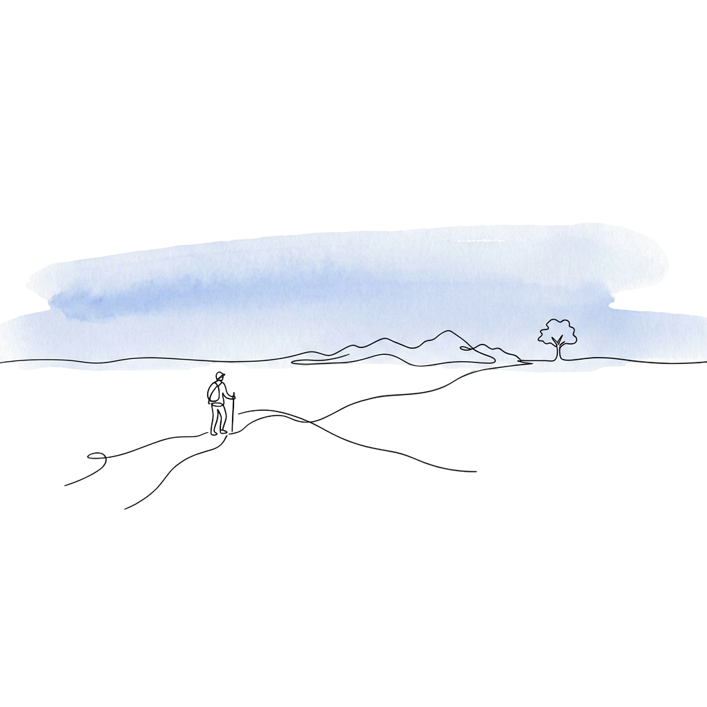 Mythos character in landscape